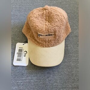 ZYIA Brown Camel Sherpa Cap Hat
